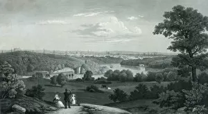 1858 Collection: View of Philadelphia looking down the Skuylkill Riv from Fai