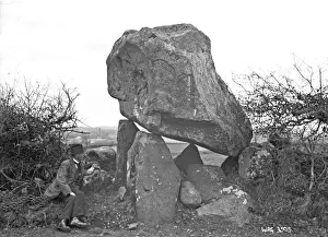 Cromlech Prints: A view of the photographer to the left of a Cromlech or Dolm