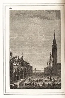 Campanile Prints: View of the Piazza San Marco, Venice, 16th century