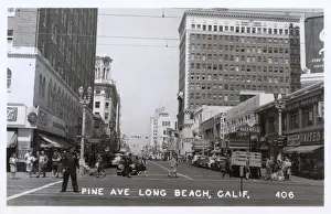 Maxwell Prints: View of Pine Avenue, Long Beach, California, USA