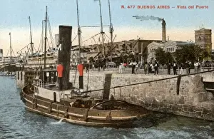Buenos Prints: View of the Port at Buenos Aires, Argentina
