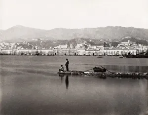 View of the port of Messina, Italy
