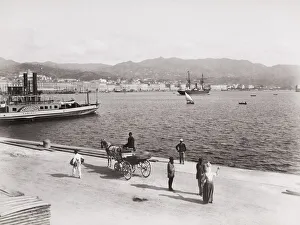 View of the port at Messina, Sicily Italy