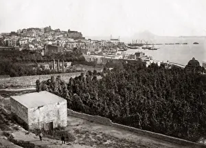 Pozzuoli Prints: View of Pozzuoli, Italy, circa 1880s