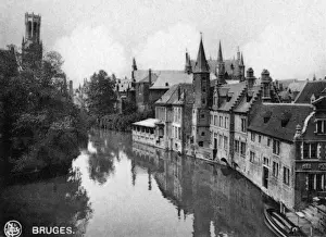 Quai Prints: View of the Quai du Rosaire, Bruges, Belgium