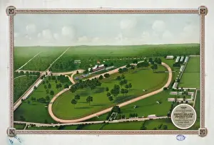 Coney Prints: View of the racecourse of the Coney Island Jockey Club situa