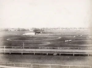View of racecourse, horse racing, Shanghai, China, c. 1890