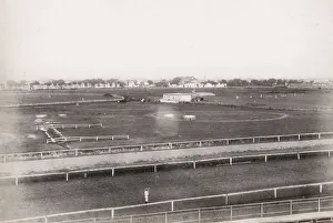 View of racecourse, horse racing, Shanghai, China, c. 1890