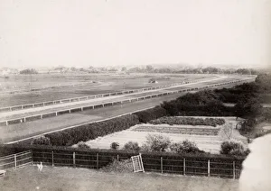 View of racecourse, horse racing, Shanghai, China, c. 1890