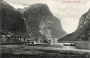 Raven Prints: View of Ravnefjeld, Loenvand, Norway