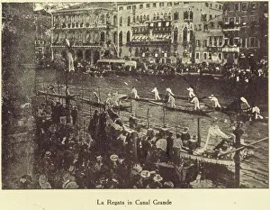 A view of the Regatta on the Frand Canal, Venice, 1924