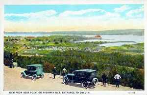 Highway Prints: View from Rest Point on Highway No.1 - Entrance to Duluth