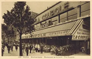 Montparnasse Prints: A view of the restaurant La Coupole in Montparanasse, Paris