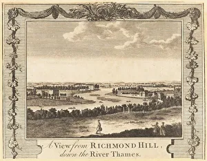 Isleworth Prints: View from Richmond Hill down the River Thames, 18th century