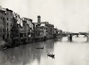 Arno Prints: View of the River Arno, Florence, Italy