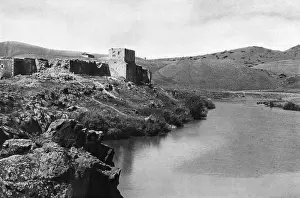 View of the River Jordan, Jisr el Mujami, Holy Land