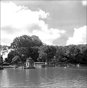 View across a river, Madhya Pradesh, Central India
