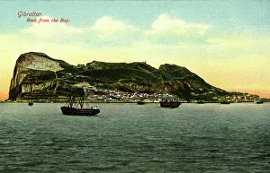 Gibraltar Prints: View of the Rock from the Bay, Gibraltar
