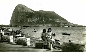 View of the Rock from Spanish Beach, Gibraltar