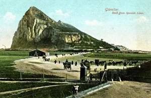 View of the Rock from Spanish Lines, Gibraltar