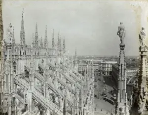 View from the roof, Milan Cathedral, Milan, Italy