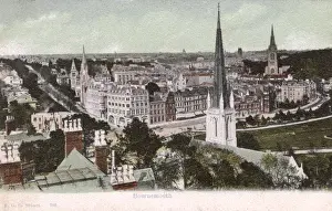 Steeples Prints: View over the rooftops of Bournemouth, Dorset, England