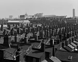 Bankside Prints: View across rooftops towards City of London