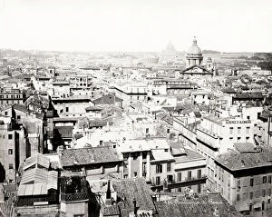 Images Dated 12th May 2021: View of the rooftops of Rome, Italy, c.1880 s