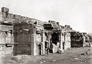 View of the ruins at Baalbek, Lebanon, circa 1880s