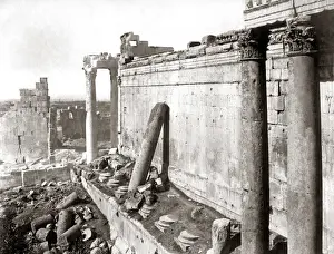 View of the ruins at Baalbek, Lebanon, circa 1880s