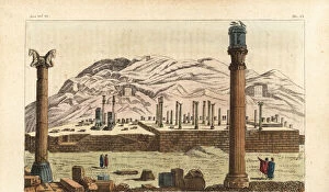 Doors Gallery: View of the ruins of Persepolis or Chehel Minar