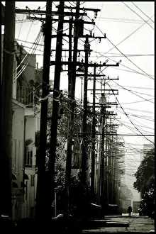 View down San Francisco side street, USA