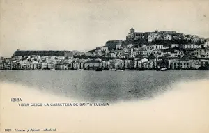 Balearic Prints: View of Santa Eulalia, Ibiza, Balearic Islands, Spain
