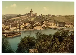 Schaffhausen Prints: View of Schaffhausen, with the Munoth, Schaffhausen, Switzer