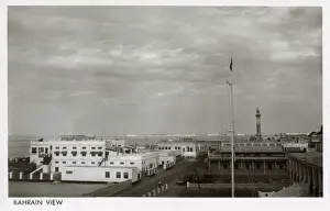 Minaret Prints: View of the sea at Manama, Bahrain, Persian Gulf