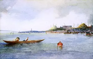 Seraglio Prints: View toward Seraglio Point from Bosphorus, Istanbul, Turkey