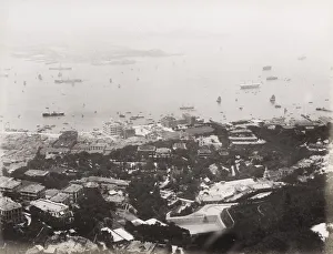 Kong Prints: View of ships in the harbour, from The Peak, Hong Kong
