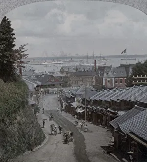 View of ships and harbour, Yokohama, Japan, c. 1904
