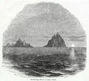 View of the Skellig Islands, off the SW coast of Ireland