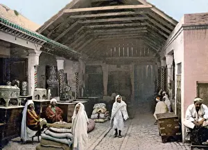 Tunis Prints: A view in the souk, Tunis, Tunisia, circa 1890s