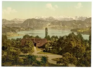 View of the southern chain of Alps, with the Titlis from Dre