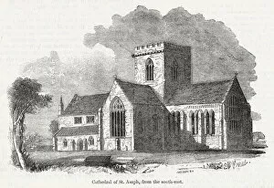 Crenellation Gallery: View of St Asaph Cathedral, Denbighshire, North Wales