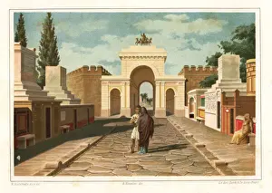 View of the Street of Tombs outside the Herculaneum