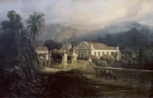 Agrarian Gallery: View of a sugar plantation. Oil on canvas