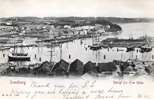 Funen Prints: View of Svendborg harbour, Funen, Denmark