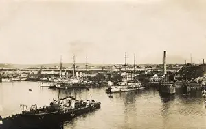 Funnels Prints: View of Taganrog port, Sea of Azov, Russia