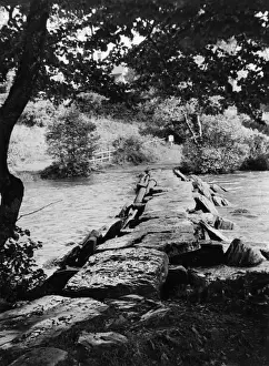 Exmoor Prints: View across Tarr Steps, Exmoor, Somerset