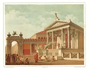 View of the Temple of Fortuna Augusta, Pompeii