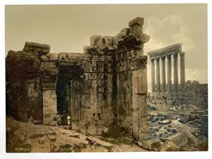 Ba Labakk Prints: View of the two temples, Baalbek, Holy Land, (i. e. Ba labak