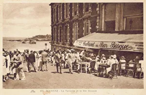 Rendezvous Prints: A view of the terrace outside the Bar Basque, Biarritz